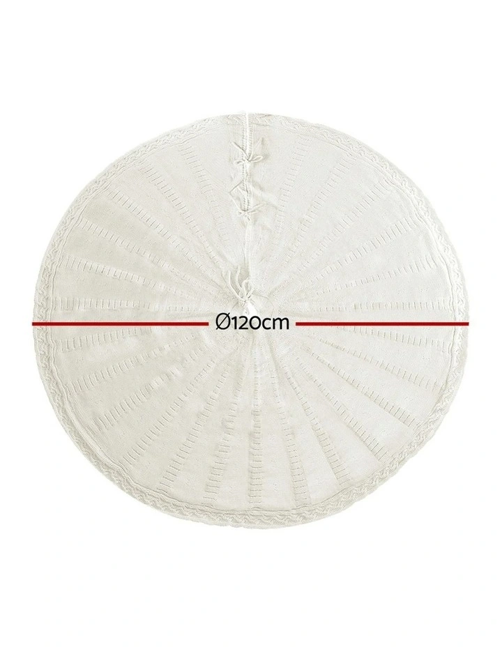 Christmas Tree Skirt 120cm in Beige image 4