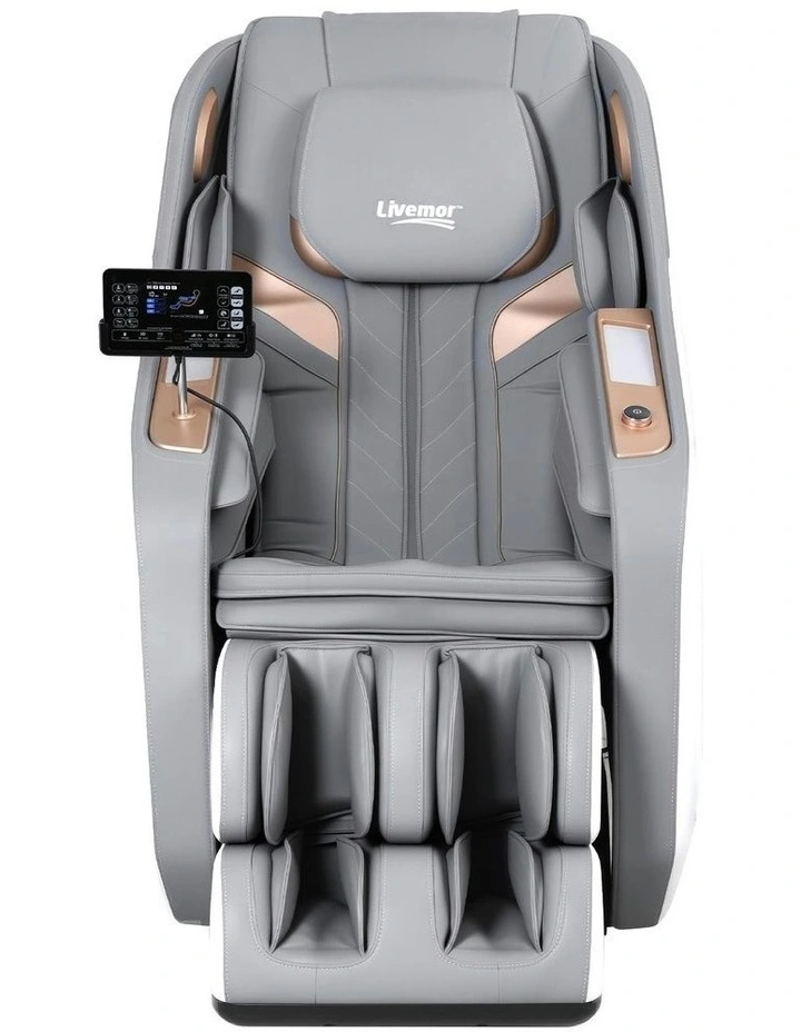 Livemor 4D Massage Chair Electric Recliner Double Core Mechanism Massager ROWA White image 2