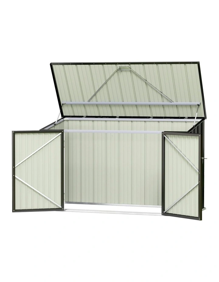 Garden Bike Sheds 2.22x0.91M in Grey image 1