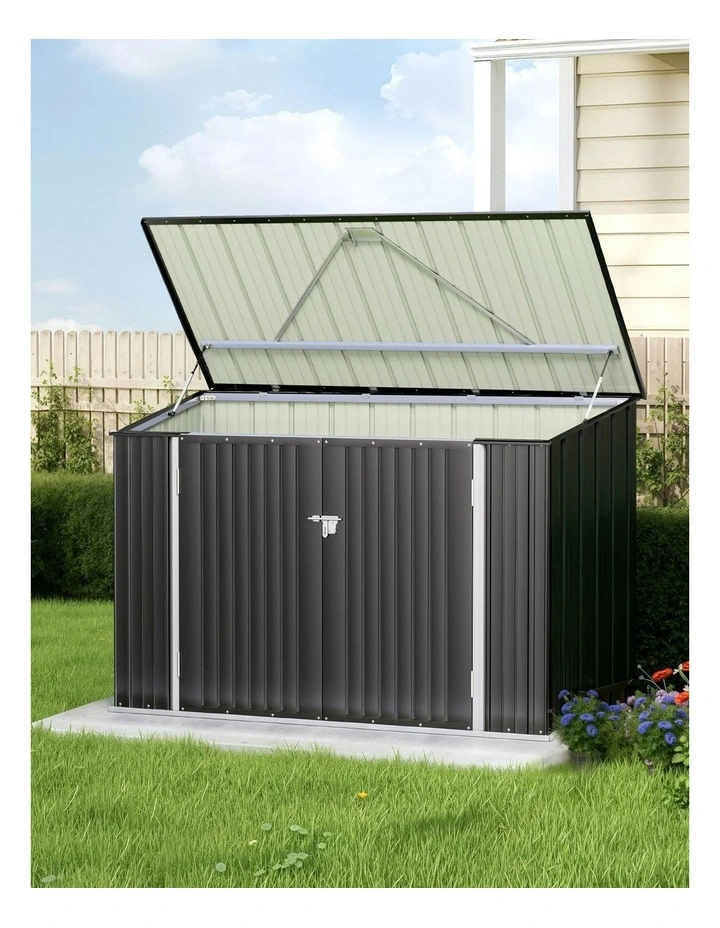 Garden Bike Sheds 2.22x0.91M in Grey image 3