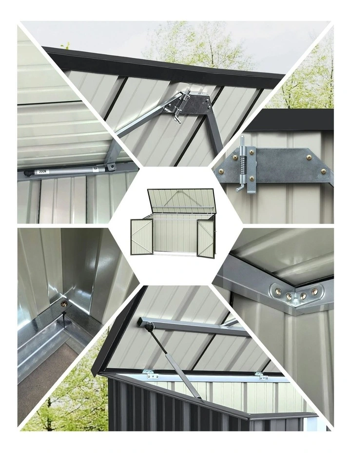 Garden Bike Sheds 2.22x0.91M in Grey image 7
