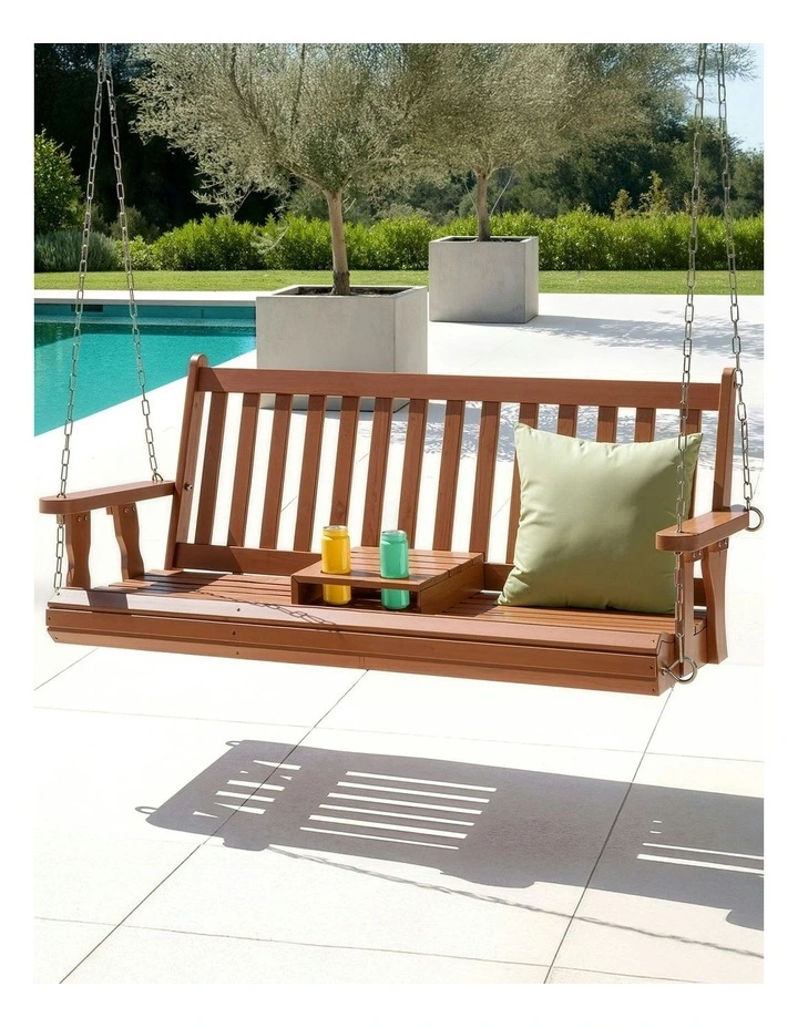 Porch Outdoor Swing Chair in Brown image 3