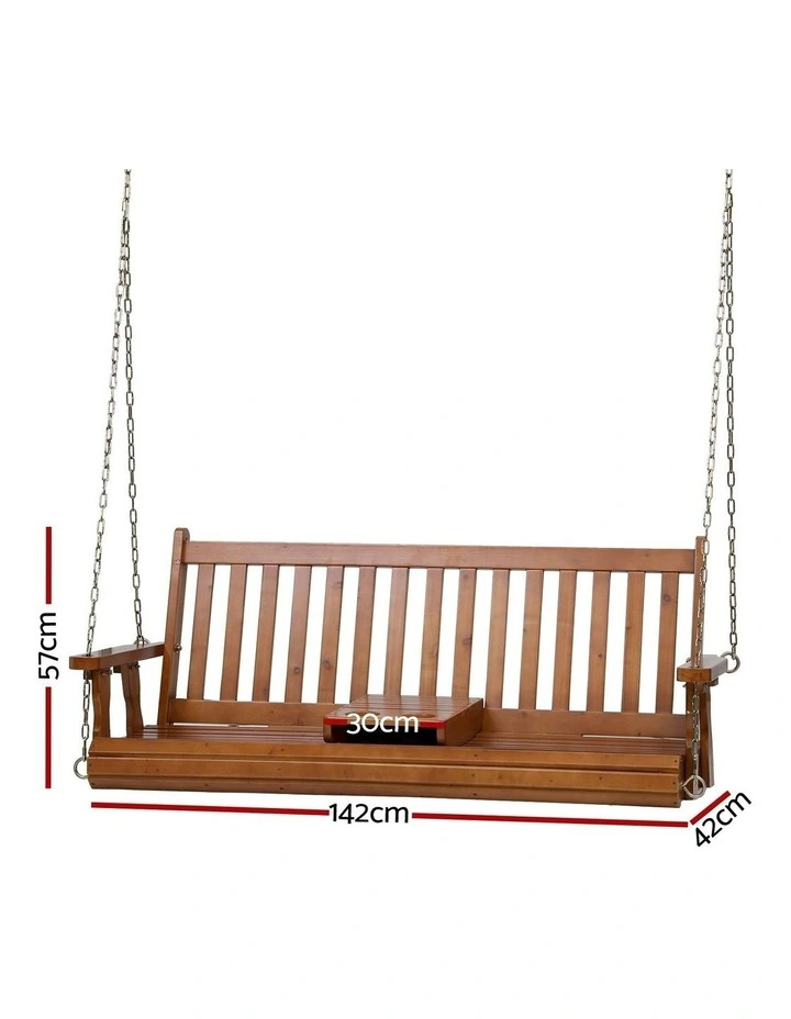 Porch Outdoor Swing Chair in Brown image 4