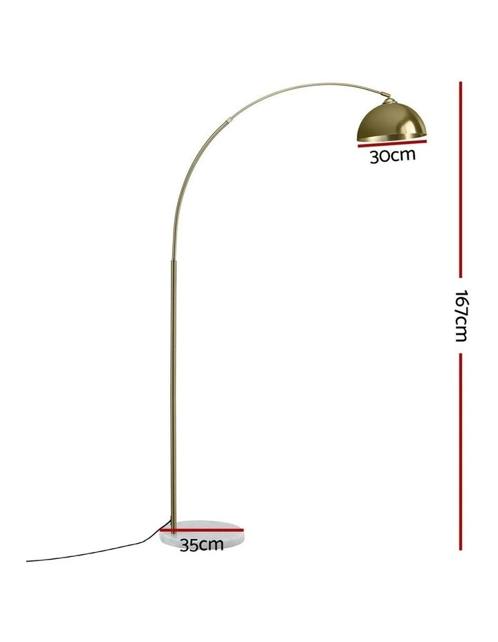 Modern Arched Floor Lamp in Gold image 4