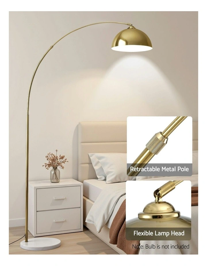Modern Arched Floor Lamp in Gold image 6