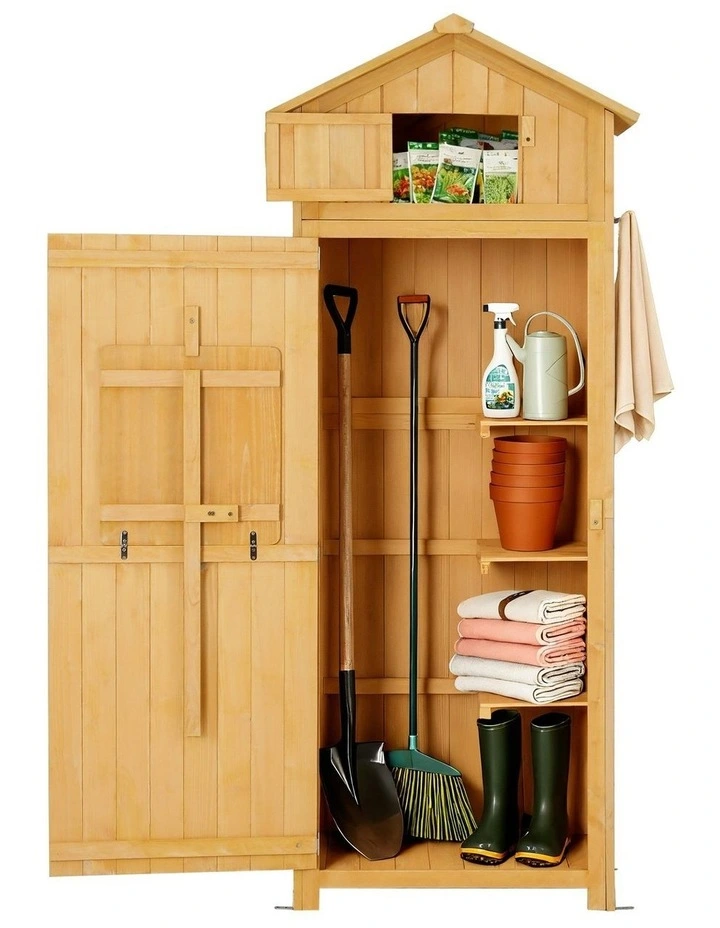 Outdoor Storage Cabinet Cupboard in Brown image 1