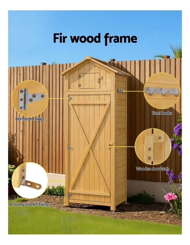 Outdoor Storage Cabinet Cupboard in Brown image 3