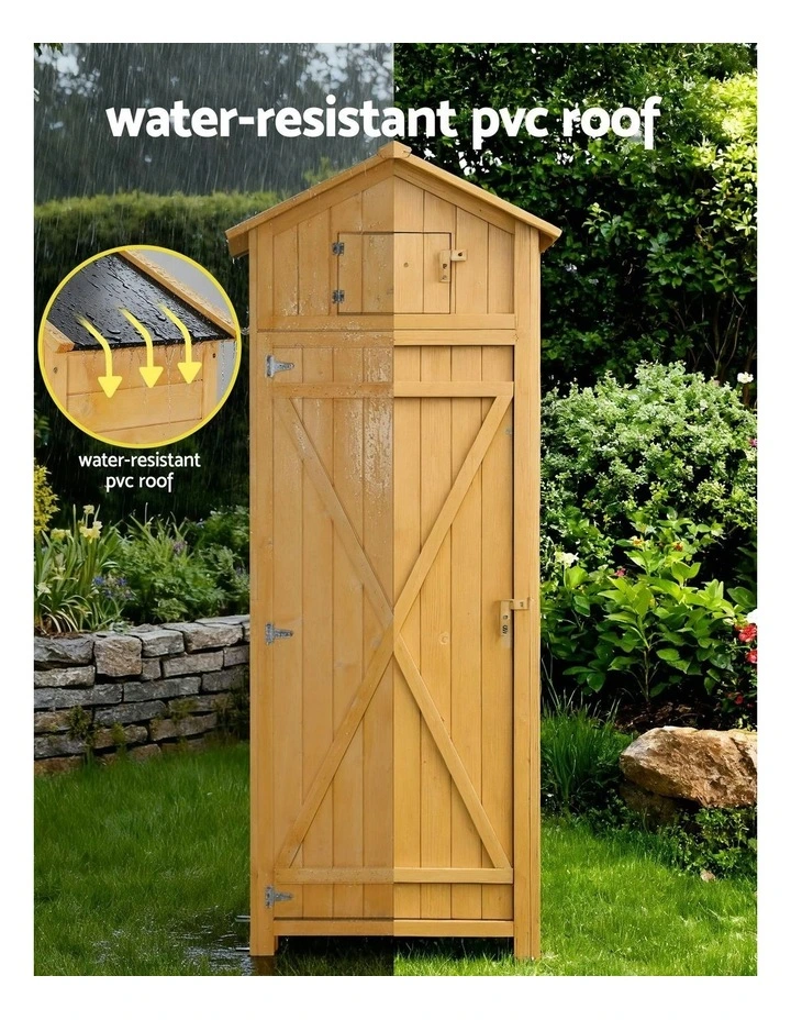 Outdoor Storage Cabinet Cupboard in Brown image 4
