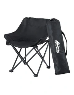 Folding Camping Moon Chair 120kg in Black
