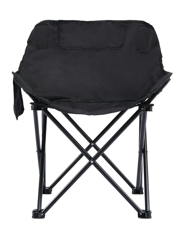 Folding Camping Moon Chair 120kg in Black image 2