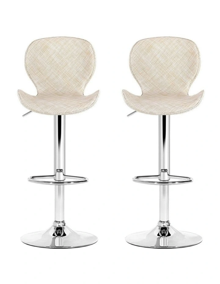 Bar Stools 2x in Beige image 2