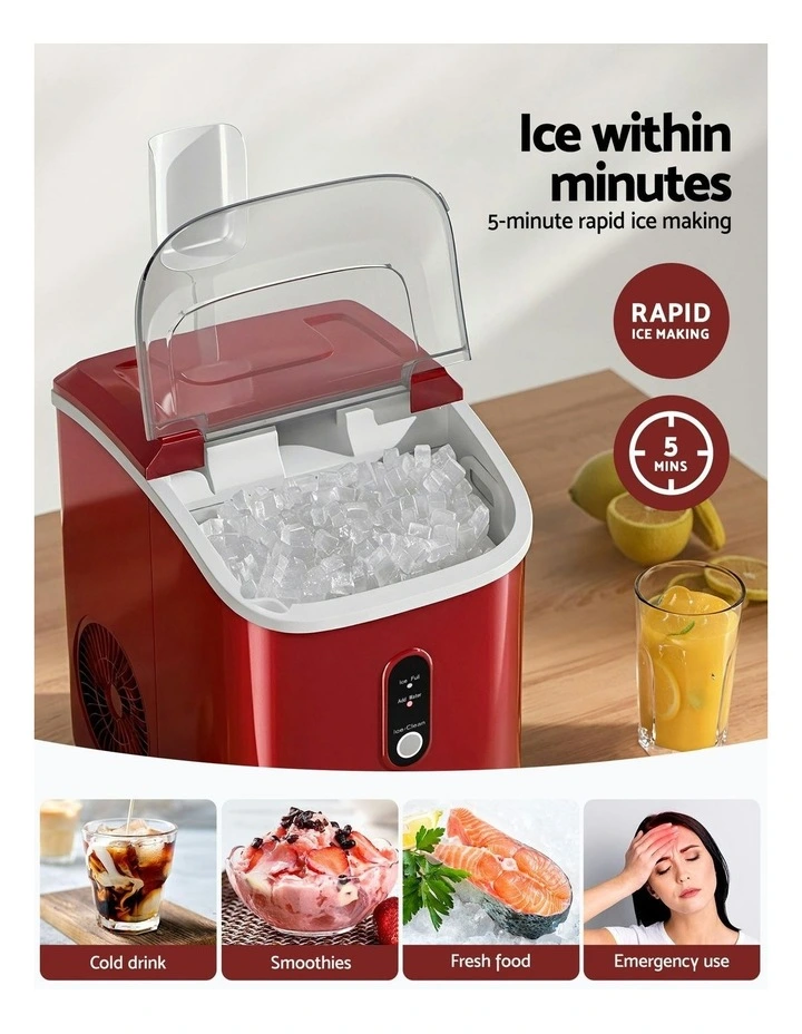 Ice Maker Machine 15kg in Red image 7