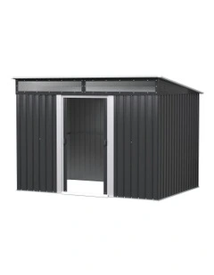 Garden Shed Outdoor Storage 2.60x1.95m in Black