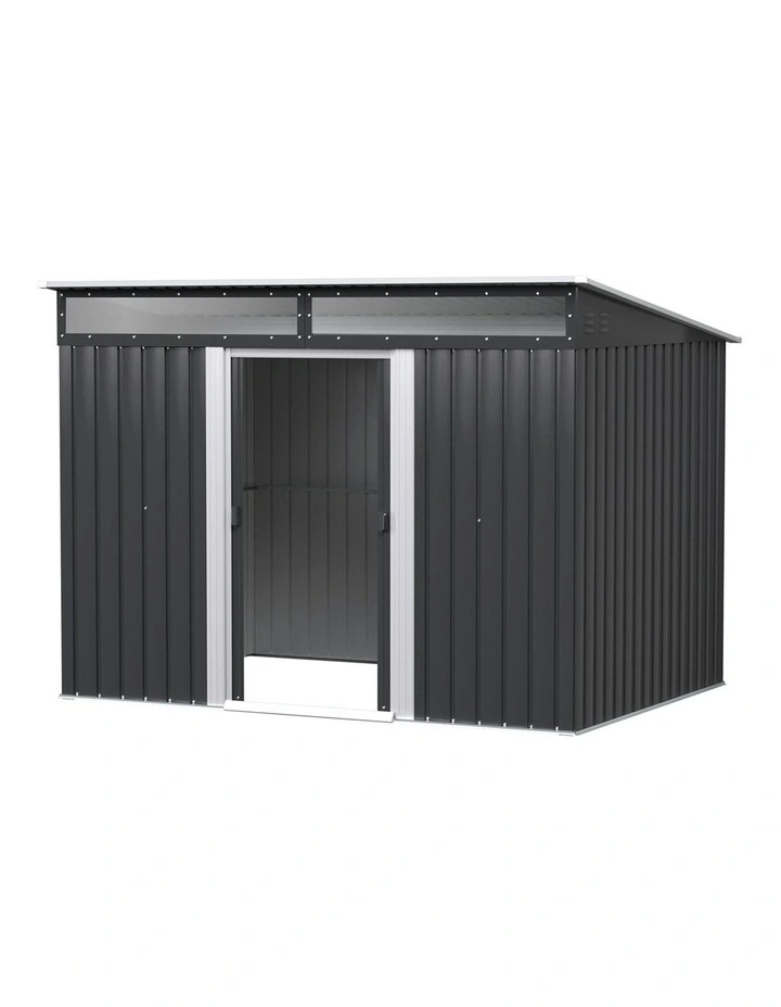 Garden Shed Outdoor Storage 2.60x1.95m in Black image 1
