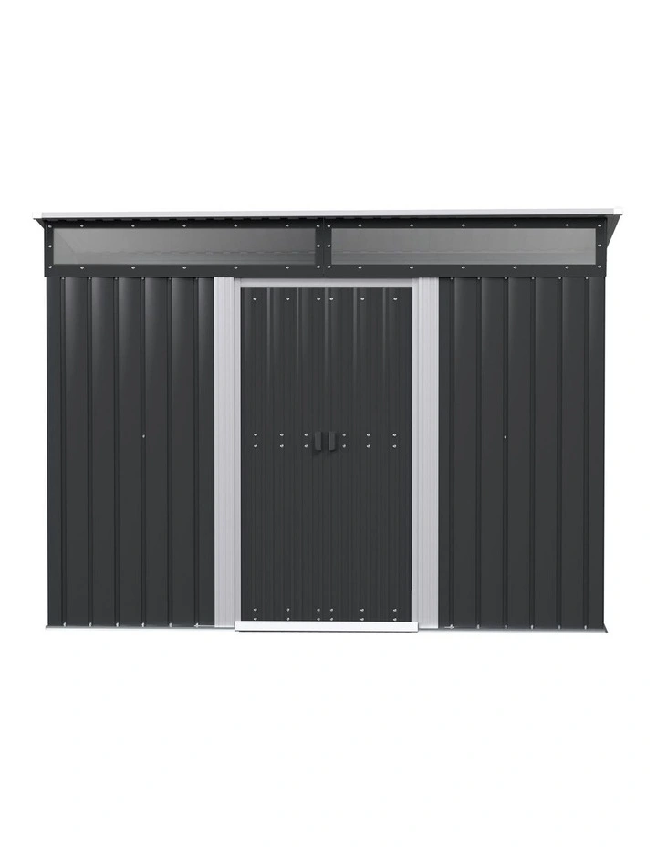 Garden Shed Outdoor Storage 2.60x1.95m in Black image 2