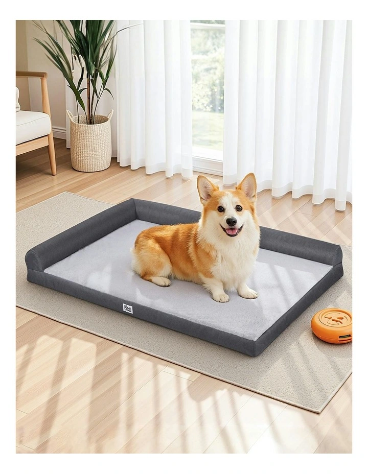 Bed Plush Soft Cushion Egg Crate Large in Grey image 3