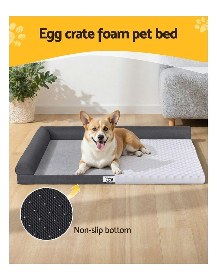 Bed Plush Soft Cushion Egg Crate Large in Grey image 5