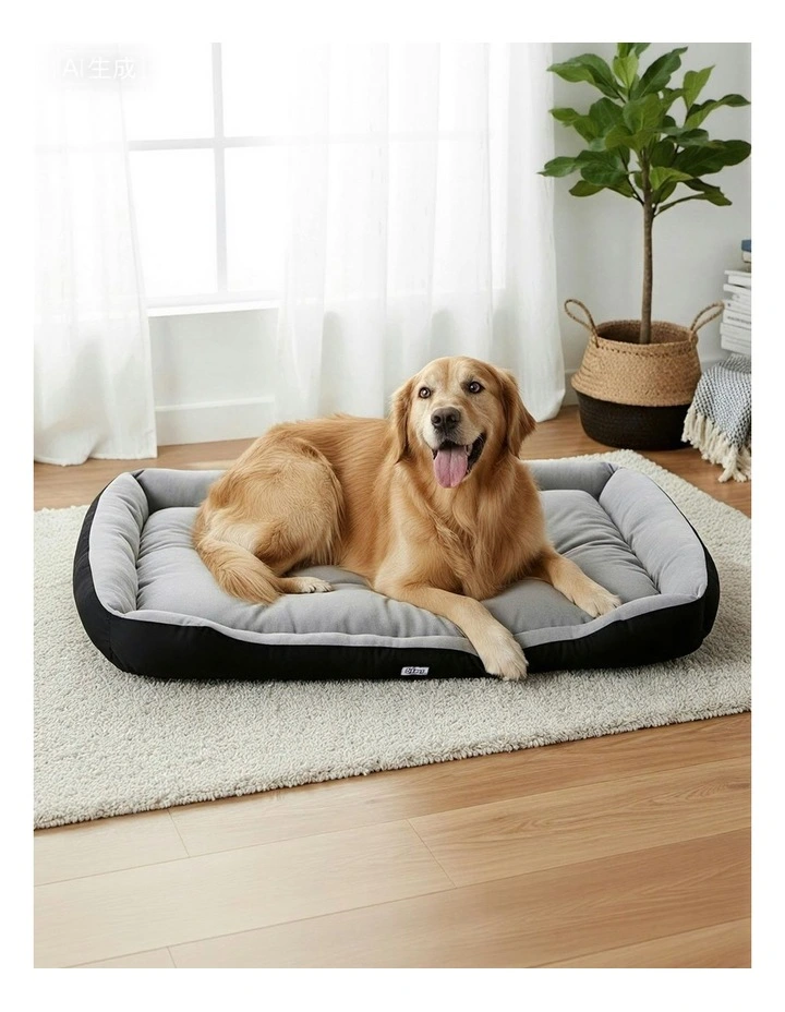 Soft PP Cotton Pet Bed in Grey image 3