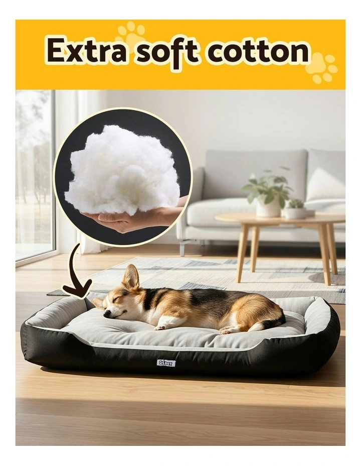 Soft PP Cotton Pet Bed in Grey image 4