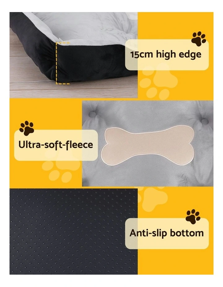 Soft PP Cotton Pet Bed in Grey image 5