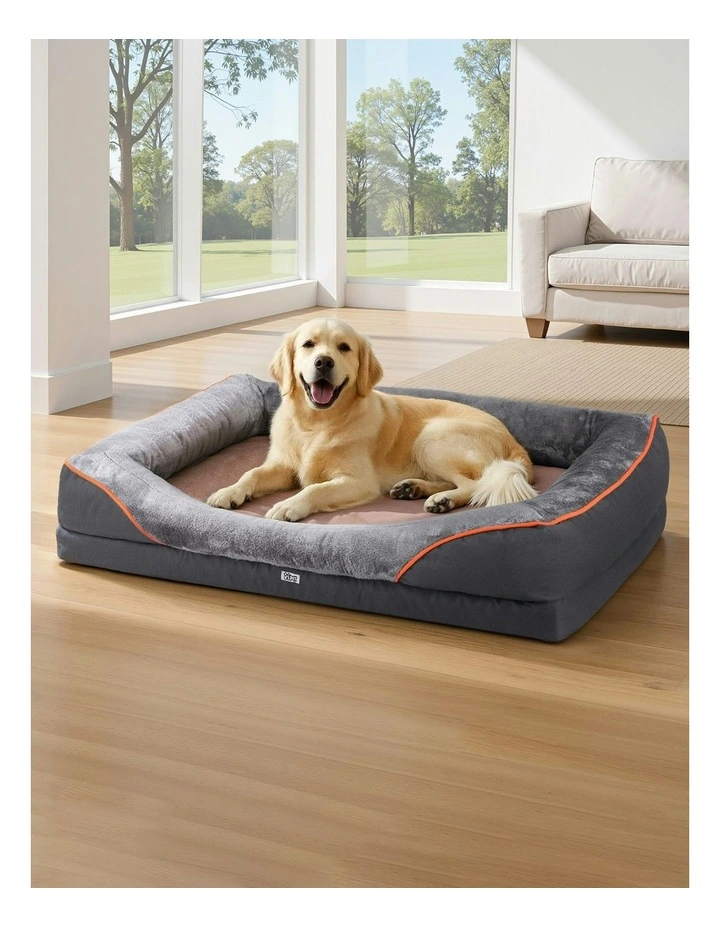 Orthopedic Washable Dog Bed in Grey image 3