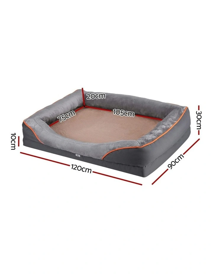 Orthopedic Washable Dog Bed in Grey image 4