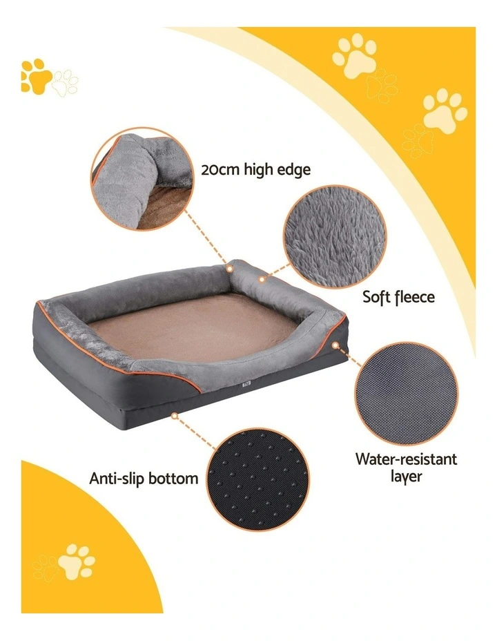 Orthopedic Washable Dog Bed in Grey image 6