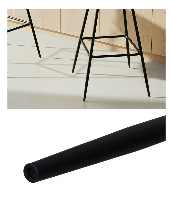 Velvet Bar Stools in Metal Ivory image 7