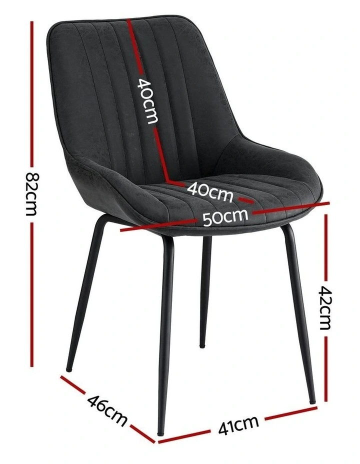 Kitchen Lounge Cafe Accent Dining Chairs in Black image 4
