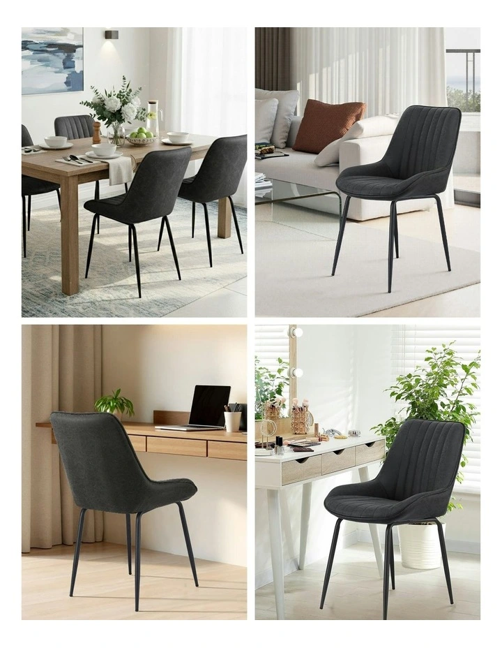 Kitchen Lounge Cafe Accent Dining Chairs in Black image 6