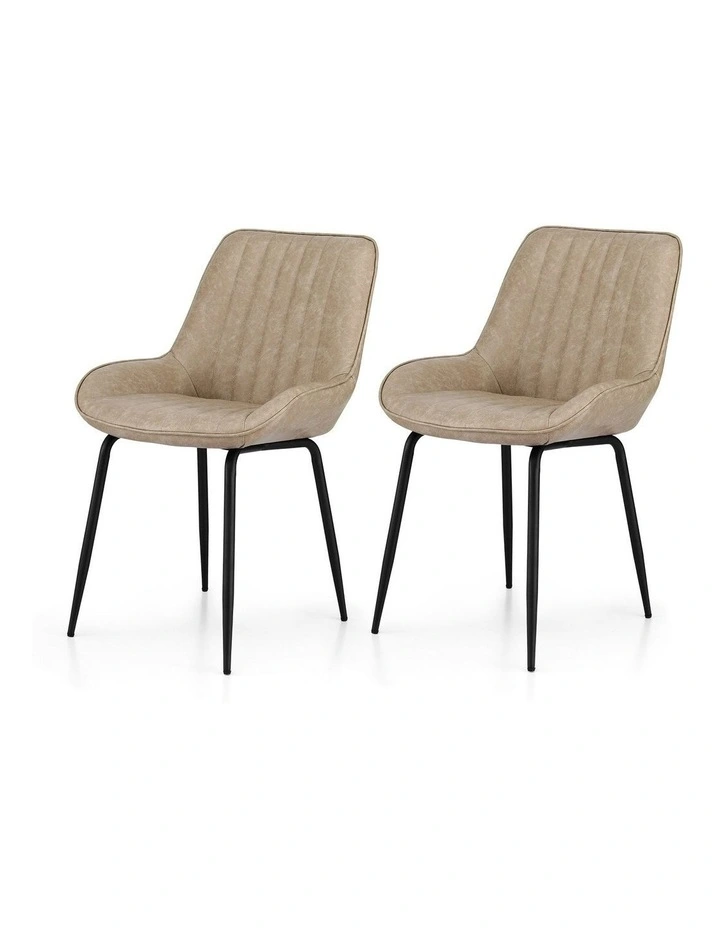 Kitchen Lounge Cafe Accent Dining Chairs in Khaki image 2