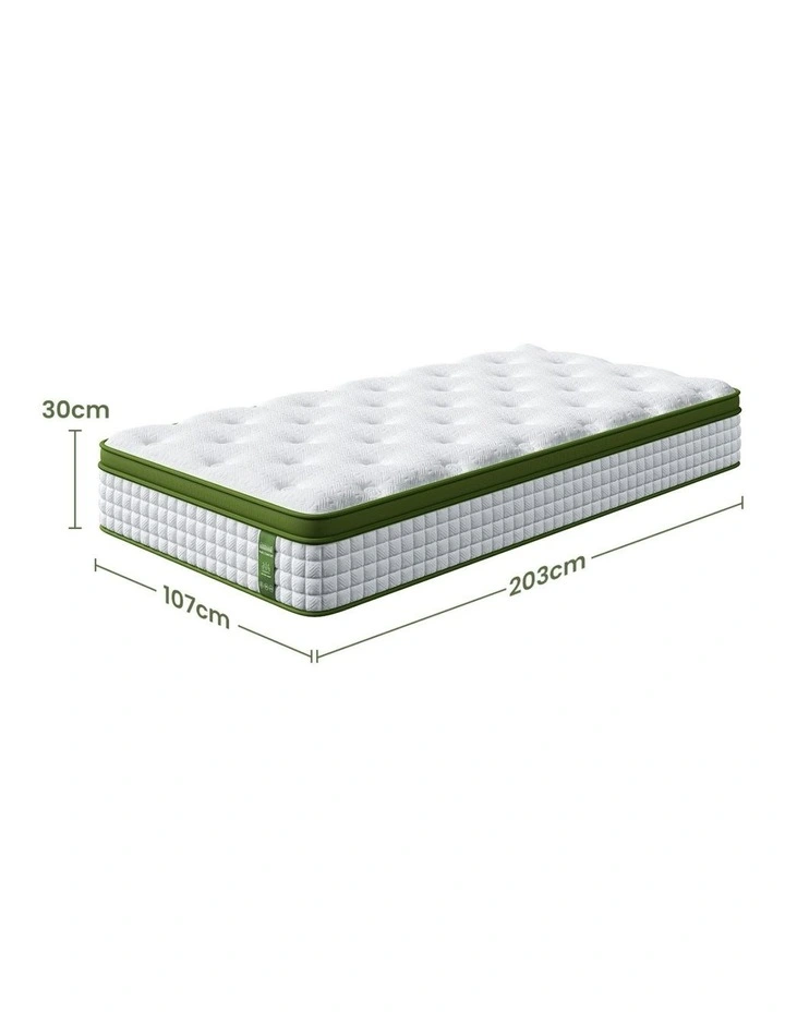 Medium Firm Hybrid King Single Mattress 30cm in White image 4