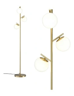 3-Light Tree Floor Lamp 165cm in Gold