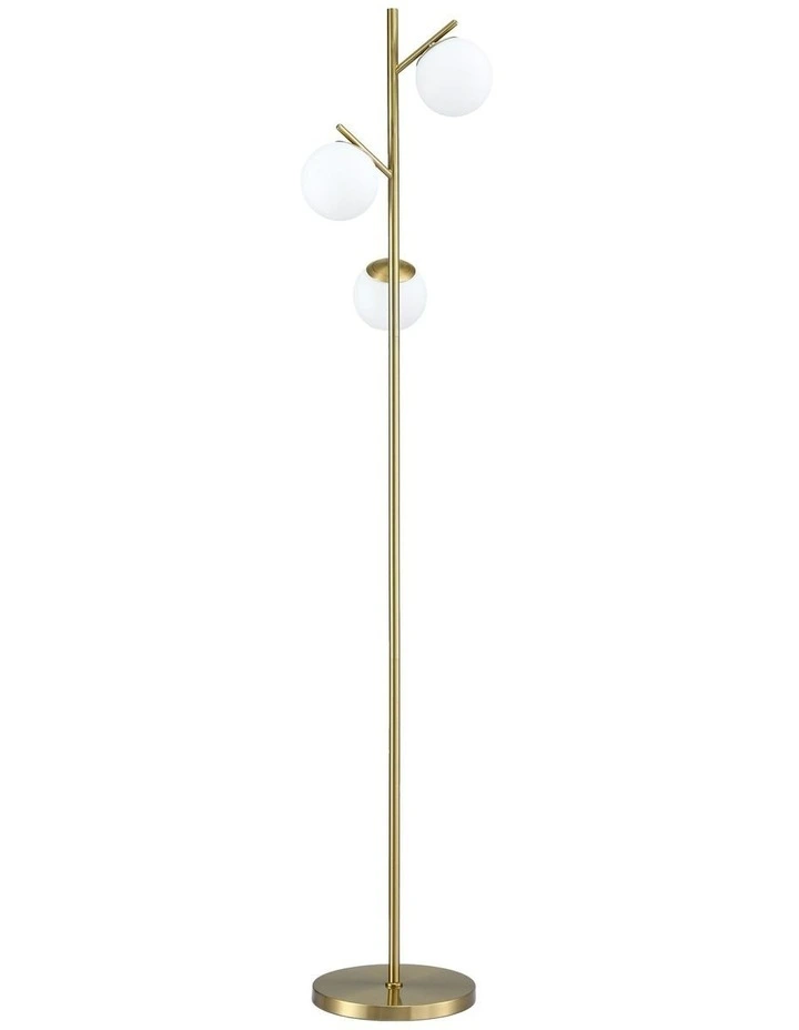 3-Light Tree Floor Lamp 165cm in Gold image 2