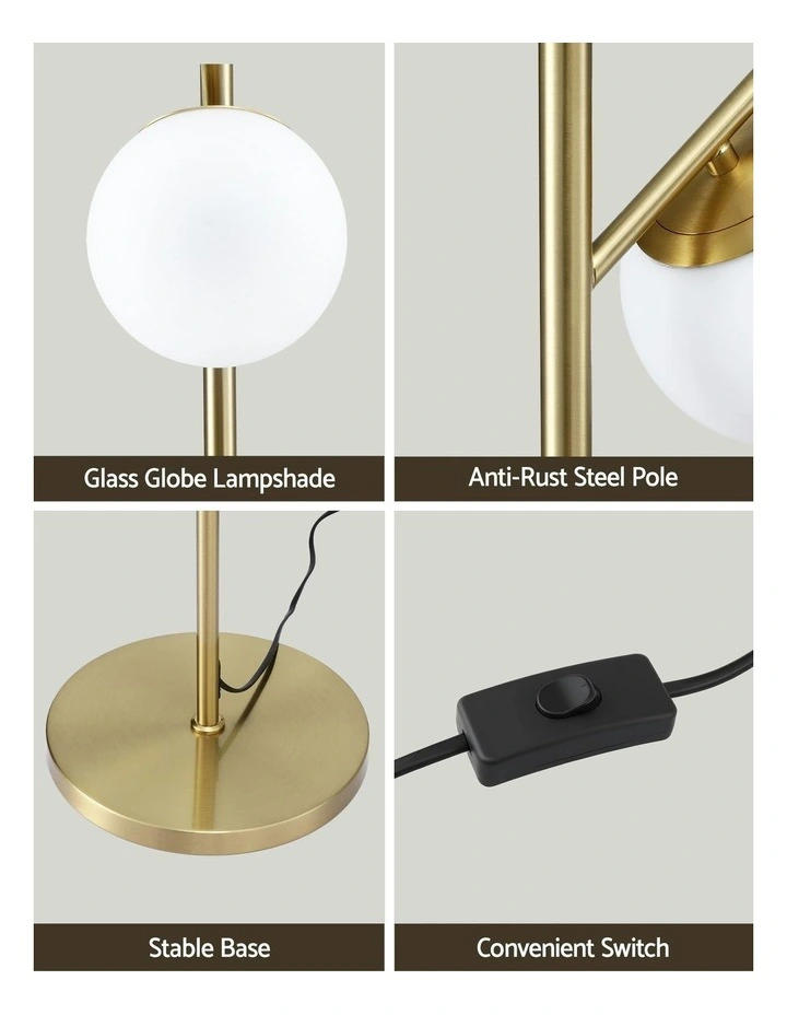 3-Light Tree Floor Lamp 165cm in Gold image 7