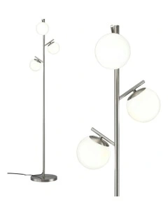 3-Light Tree Floor Lamp 165cm in White