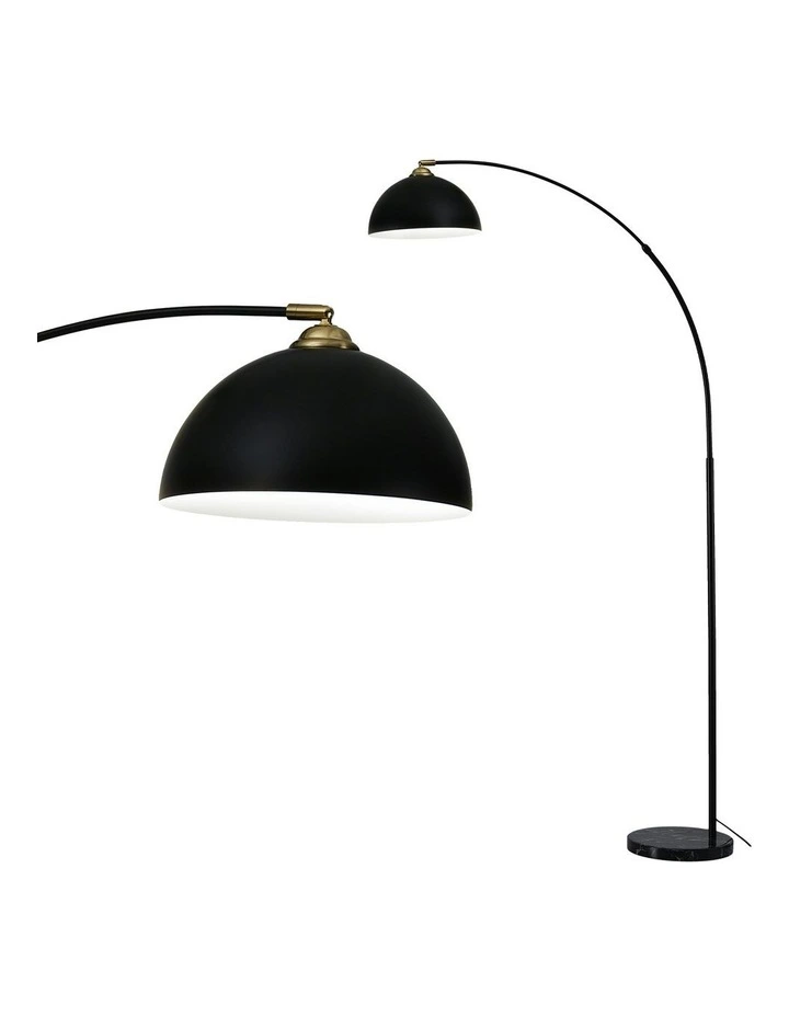 Artiss Modern Arched Floor Lamp in Black image 1
