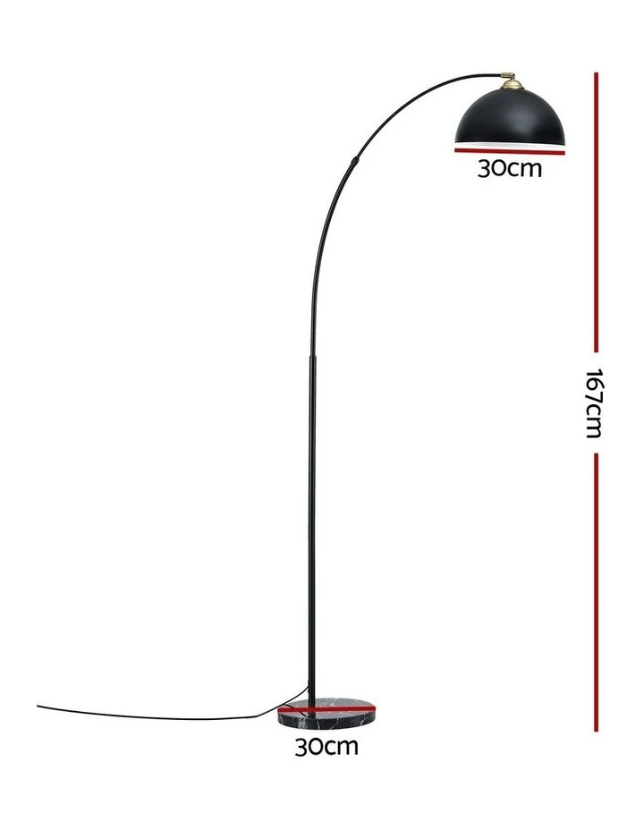 Artiss Modern Arched Floor Lamp in Black image 4