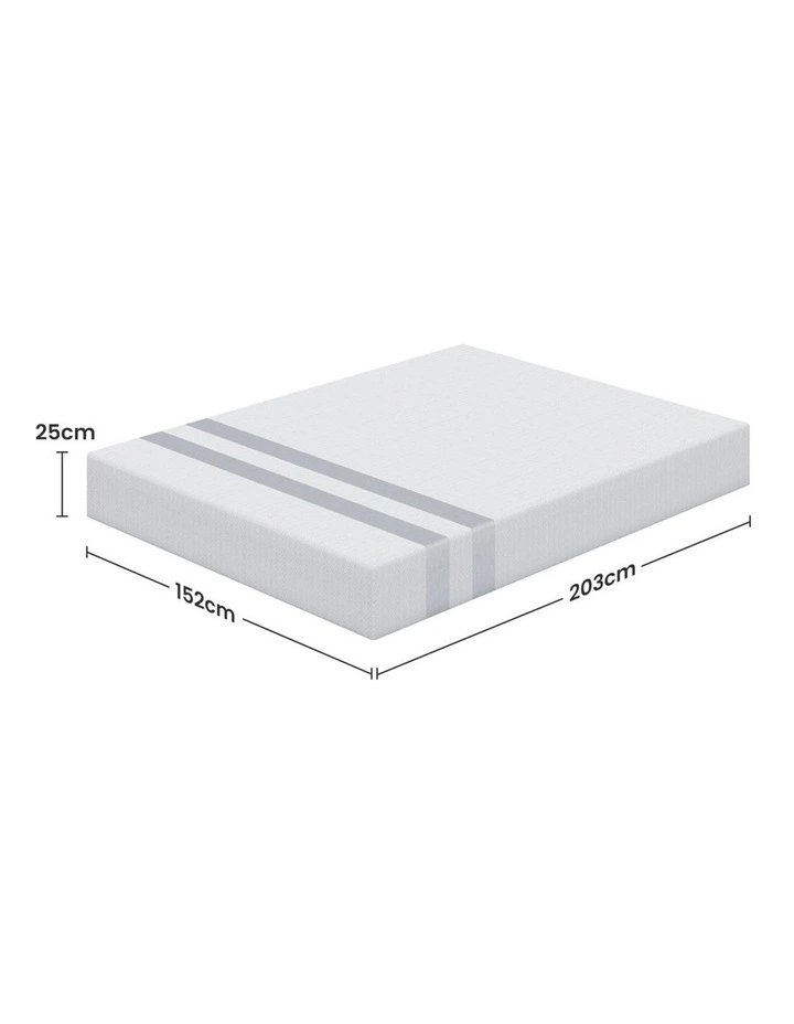 Queen Size Memory Foam Mattress 25cm in White image 4