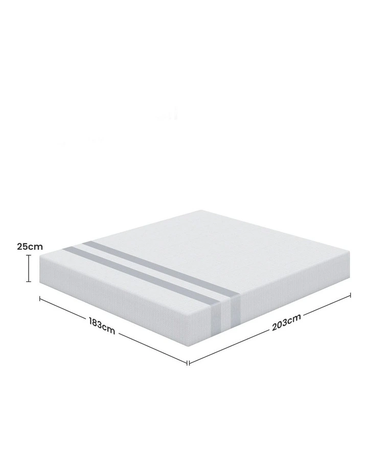 King Size Memory Foam Mattress 25cm in White image 4