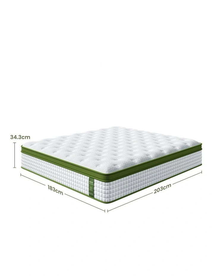 King Hybrid Mattress 34cm in White image 4