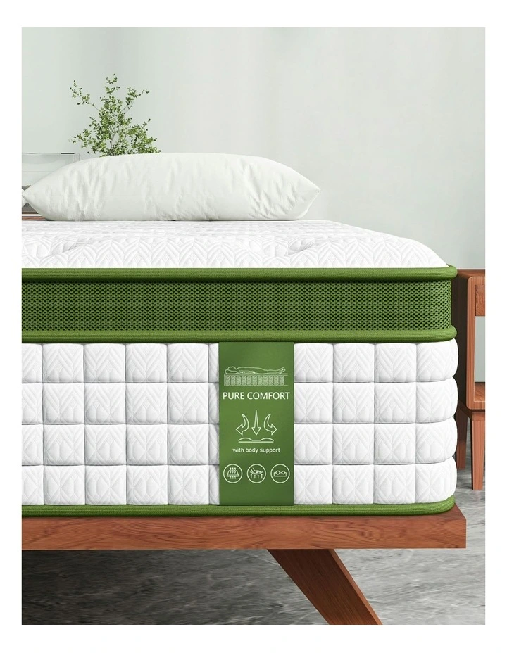 King Hybrid Mattress 34cm in White image 7