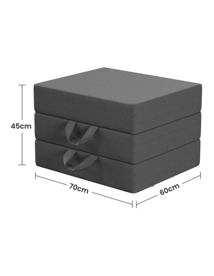 Small Size Single Trifold Mattress 15cm in Grey image 2