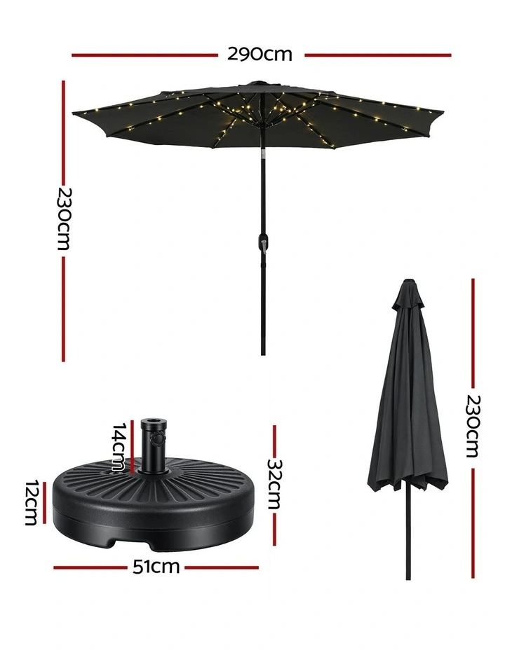 Market Umbrella With Base String 2.9m image 4