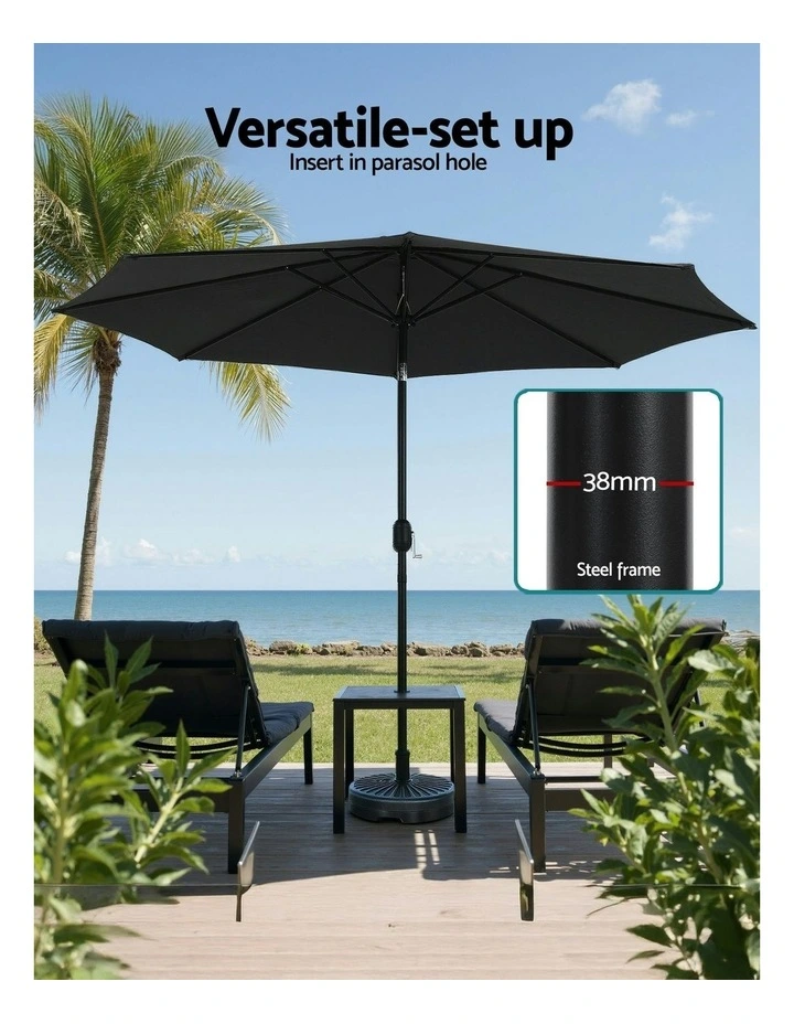 Market Umbrella With Base String 2.9m image 5
