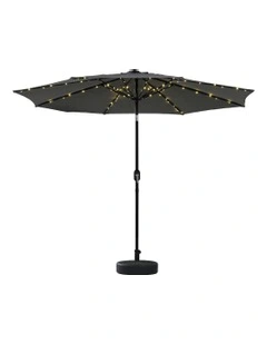 Market Umbrella With String Light Tilt 2.9m