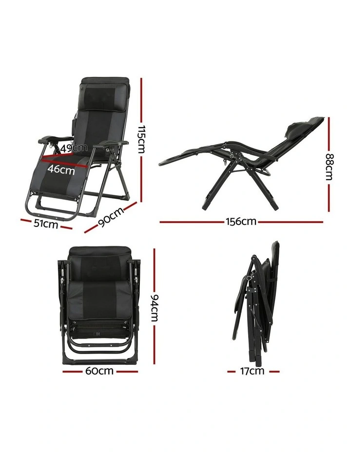 Massage Chair Electric Recliner in Black image 4