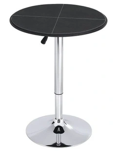Round Swivel Height Adjustable Bar Table  62cm in Black