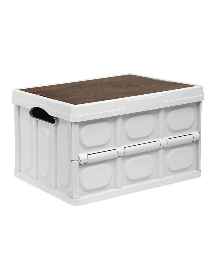 Collapsible Outdoor Storage Box 50L in White image 1