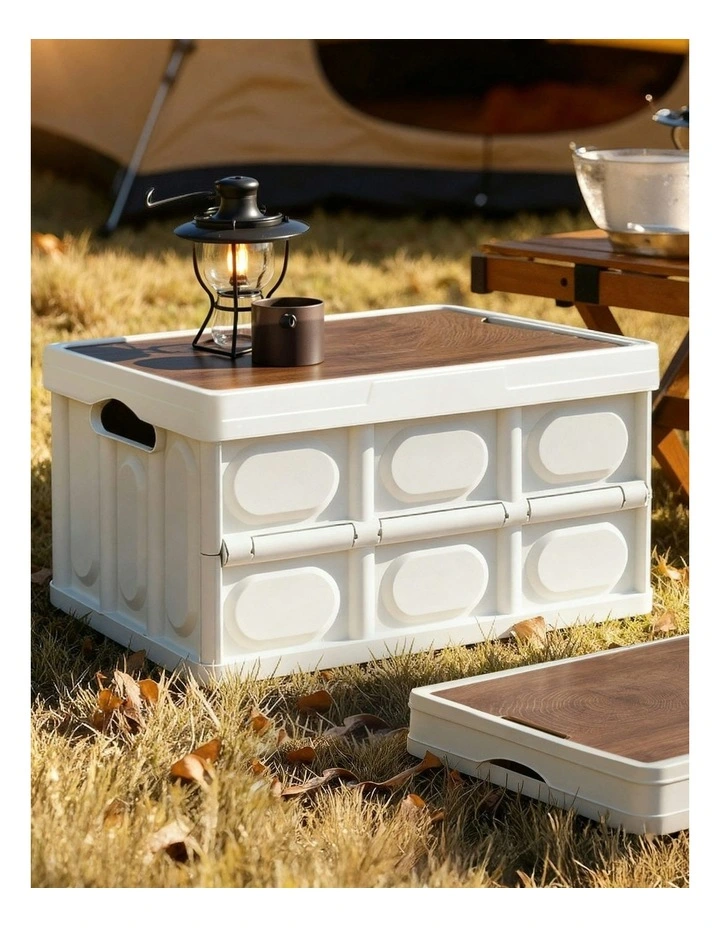 Collapsible Outdoor Storage Box 50L in White image 3